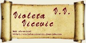 Violeta Vićević vizit kartica